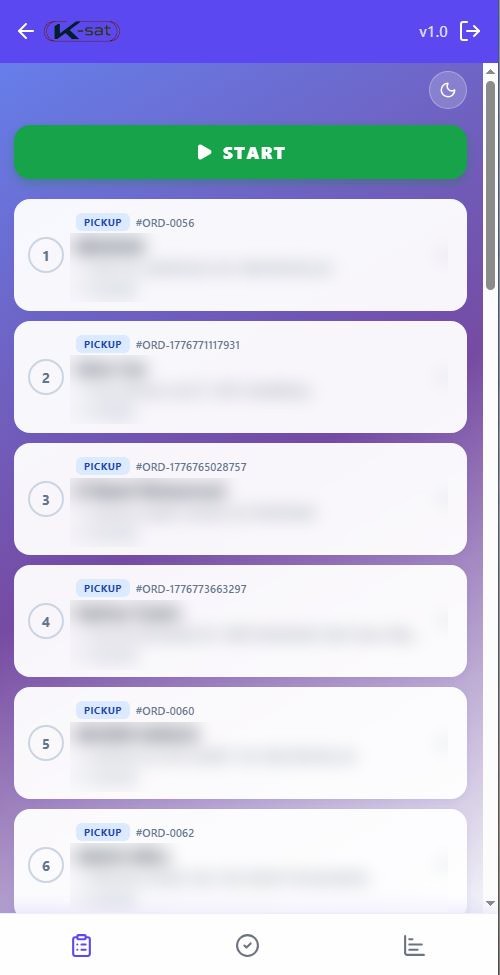 App mobile chauffeur - K-SAT